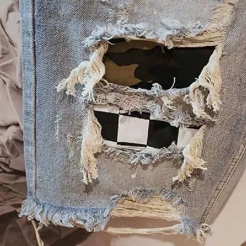 Летняя мужская джинсовая джинсовая джинсы мода мода