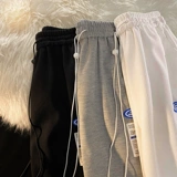 Осенние утепленные штаны, спортивные повседневные брюки для отдыха, свободный крой, в американском стиле