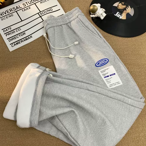 Осенние утепленные штаны, спортивные повседневные брюки для отдыха, свободный крой, в американском стиле