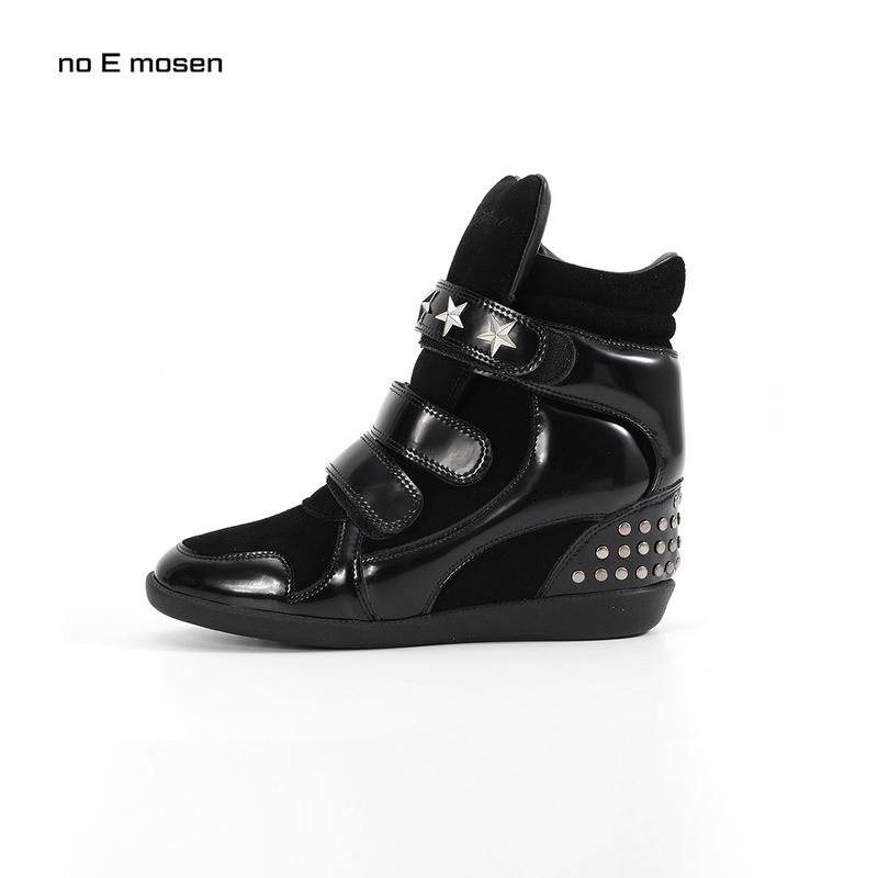 Noemosen(Noe) N02 Patent Leather Vintage Rivet Original Casual Thick-Soled Height-Increasing Wedge Sneakers Noemosen(Noe) N02 Patent Leather Vintage Rivet Original Casual Thick-Soled Height-Increasing Wedge Sneakers