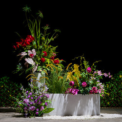 Outdoor Simulated Green Plant Decoration Fake Flower Box Trough Window Partition Bionic Plant Landscaping Potted Finished Floor-Standing Ornaments