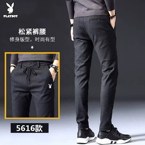 Playboy, демисезонные трендовые универсальные утепленные штаны для отдыха, коллекция 2023, свободный прямой крой