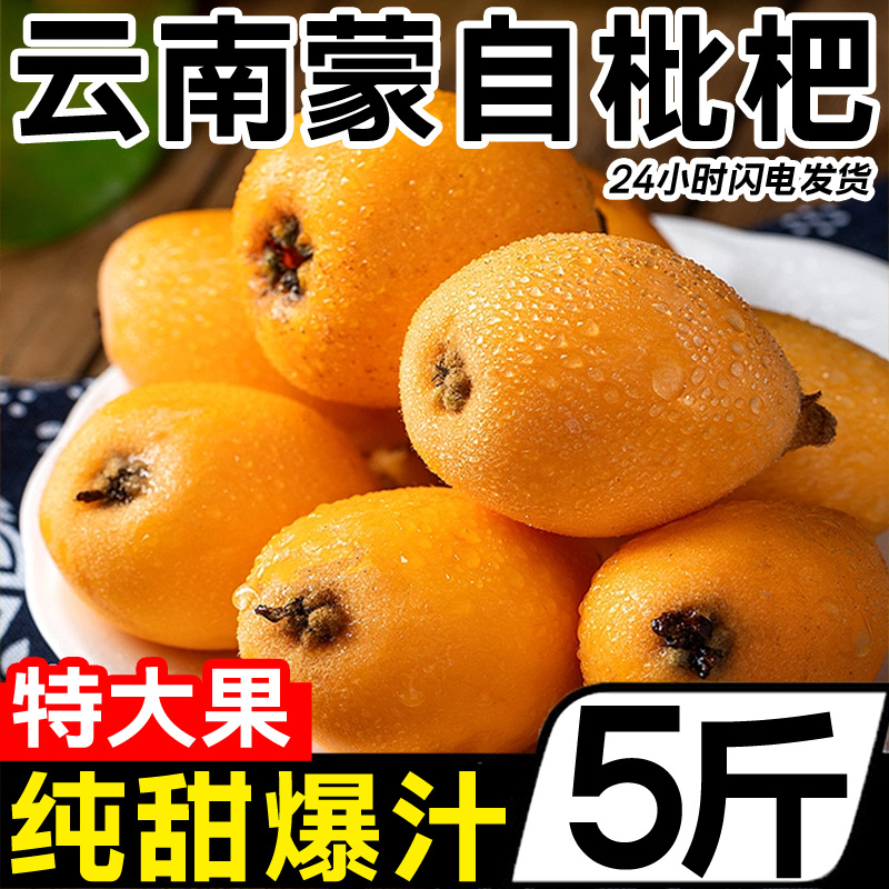 Authentic Yunnan Monself loquat 5 catty spot When season five pregnant women Fresh fruit StarBig fruit Pipa whole box-Taobao