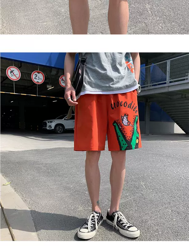 Quần short nam 2020 mùa hè lỏng lẻo mặc bên ngoài thương hiệu cộng với size quần năm điểm quần dài - Quần Harem