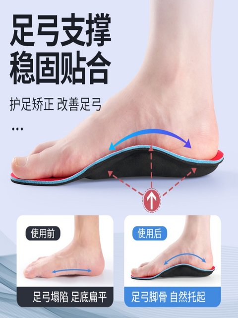 [Special for Flat Feet] Corrective Insoles for Men with Flat Feet, Soft Arch Support for Women, Leg Shape Orthotics