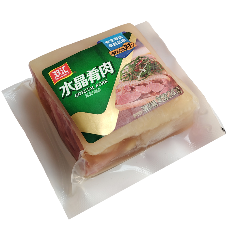 Shuanghui Cooked Pork Head Meat 420g, Crystal Braised Meat 240g, Cold Dish, Braised Food, Ready-To-Eat, Vacuum-Packed, Delicious Side Dish to Accompany Drinks