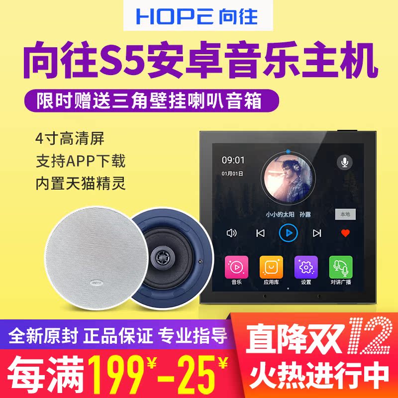 HOPE aspires to S5 Home Background Music Hosting System Model 86 Smart Home Audio Ceiling Speaker Set
