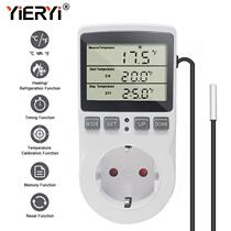 European standard intelligent digital temperature controller thermostat timer socket power display power detector