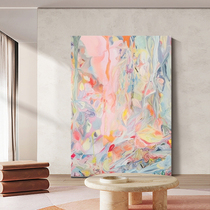 Graffiti art entrance hand-painted mural Dafen oil painting village high-end living room abstract niche texture decorative hanging painting