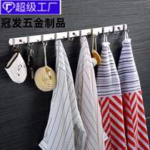 Factory direct supply 304 stainless steel hooks no punching door rear clothes hooks bathroom solid sticky hooks coat row hooks single hooks