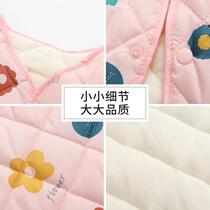 Warm down-lined childrens lightweight inner and outer cotton-padded jackets for boys and girls warm cotton-padded clothes for babies and girls to keep out the cold