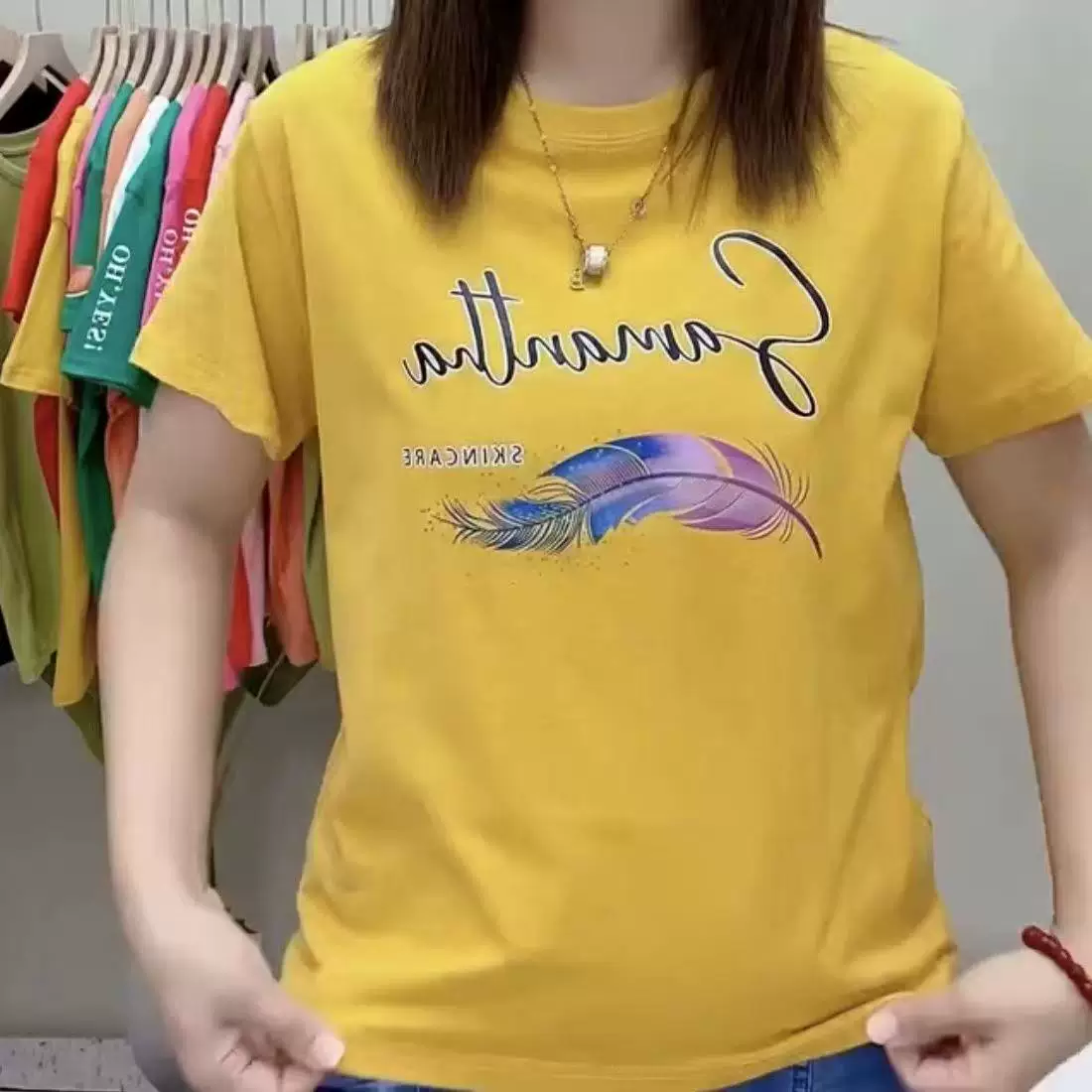 Хлопковая летняя футболка с круглым вырезом, с коротким рукавом, oversize, корейский стиль