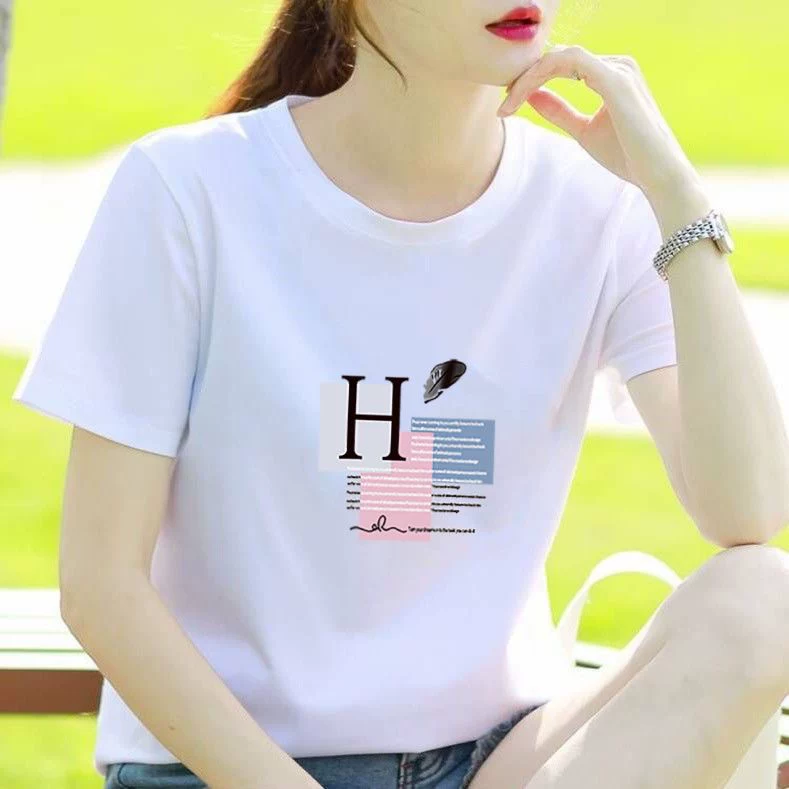 Хлопковая летняя футболка с круглым вырезом, с коротким рукавом, oversize, корейский стиль