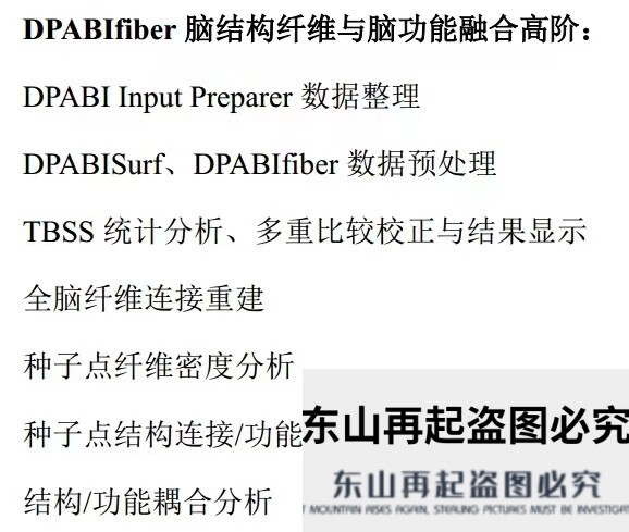 Dpabifiber Brain Structure Fibers and Brain Function Integration Advanced Level: Dpabi Input Preparer