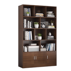 Bookshelf Storage Rack, Floor-Standing Household Storage Cabinet, Living Room Bedroom Wall-Mounted Storage Cabinet, Book Cabinet Integrated into the Whole Wall
