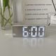 Japanese Imported Alarm Clock Mirror Digital Clock Led Night Light Silent Bedside Ornament Student Smart Electronic Clock