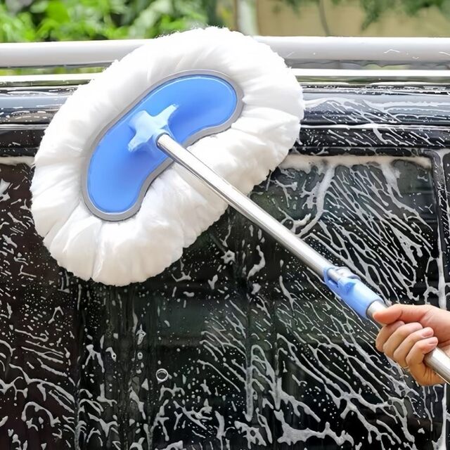 Winter Car Snow Shovel, Car Wash Mop, Non-Damaging to the Car, Extendable Soft Bristle Car Cleaning Tool, Dust Remover, Dust Sweeper