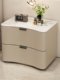 Cream style solid wood bedside table modern minimalist bedroom bedside cabinet light luxury ins style high-end simple storage cabinet