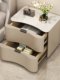 Cream style solid wood bedside table modern minimalist bedroom bedside cabinet light luxury ins style high-end simple storage cabinet