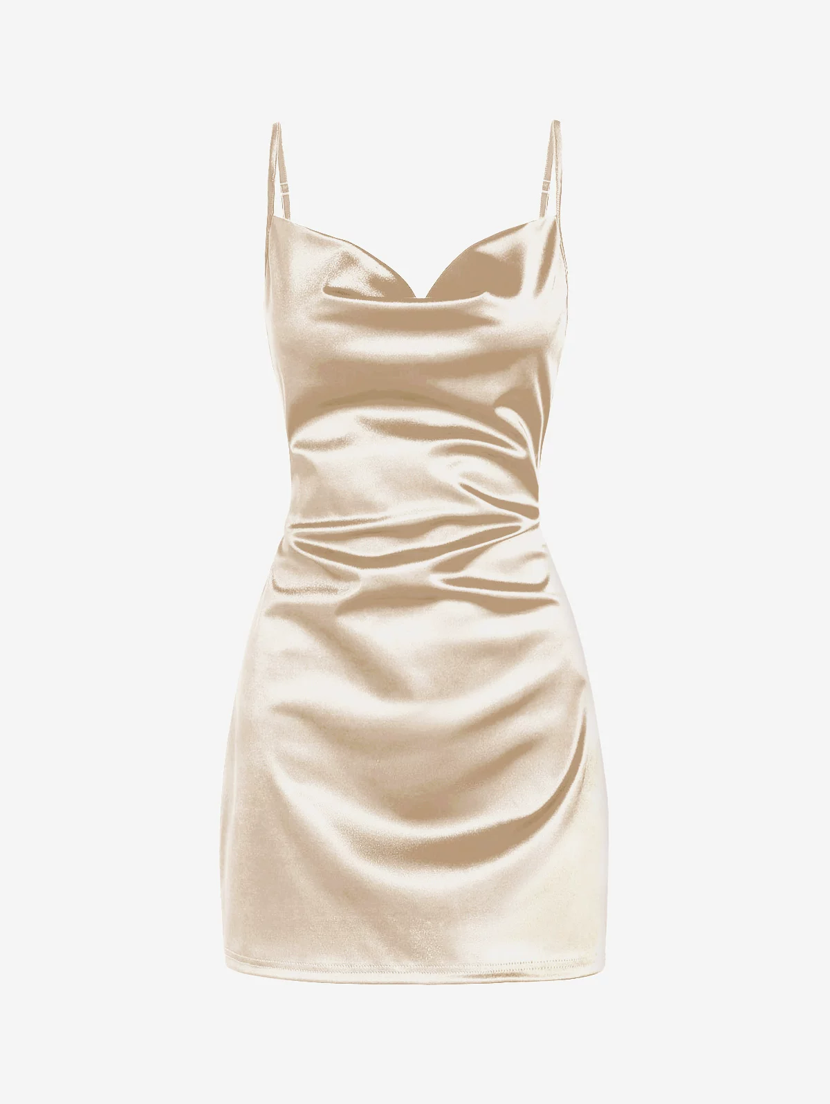 Платье из шёлка/сатина для женщин в стиле ZAFUL Sexy Vestido de Cetim Espaguete Cinta Desliza