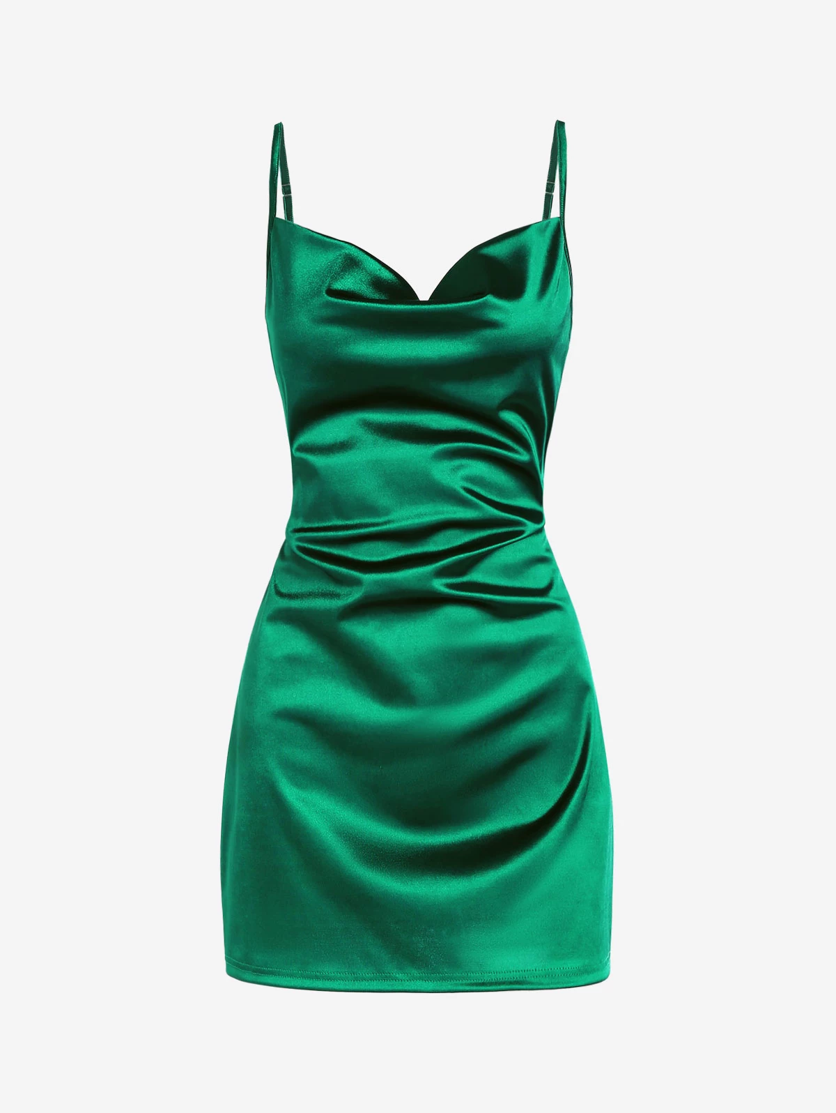 Платье из шёлка/сатина для женщин в стиле ZAFUL Sexy Vestido de Cetim Espaguete Cinta Desliza
