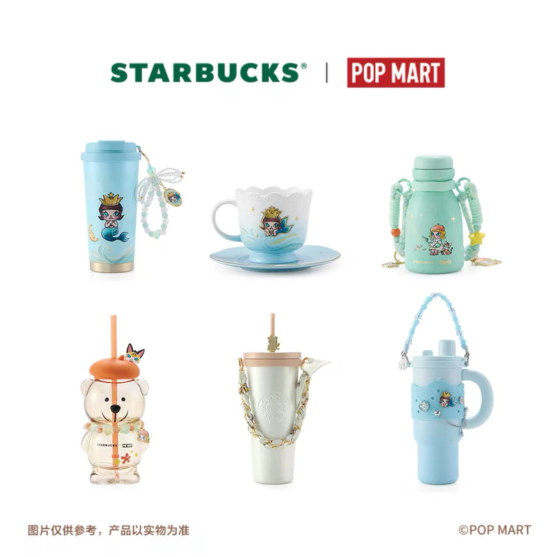 Starbucks New Product Cup 2026 Soft Snow Star Dream Series Molly X Pop Mart Collaboration Water Cup Thermos Cup