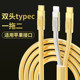 Double-ended typec data cable, one to two charging cables