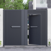 Aluminum art courtyard door iron art villa door community garden door rural self-built door single and double opening stainless steel customization