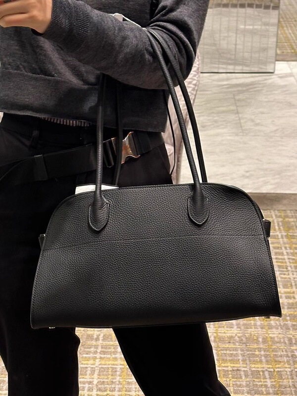New Genuine Leather Ew Margaux Dong Jie Style Handbag, Horizontal Style, Large Capacity Commuter Tote Bag for Women