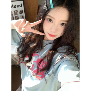 HelloKitty蓝色短袖t恤