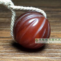 Ming and Qing dynasty old agate pumpkin beads with flower feathers on top red agate melon beads with sugar balls Rudraksha and birdcage beads on top
