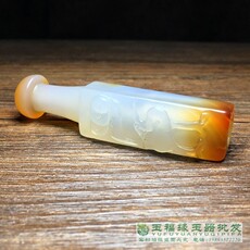 Мундштук 玛瑙俏色新款旱烟嘴 手工雕刻传统老式烟袋嘴 烟具烟斗旱烟袋配件