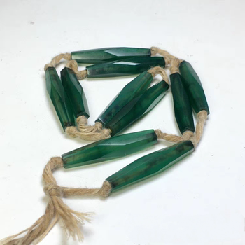 Antique antique jade vintage faceted emerald necklace