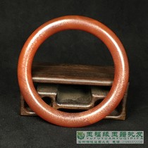 Antique Frosted Old Red Manau Weather Orange Round Bracelet Sublight Round Round Diameter 1 cm Jade