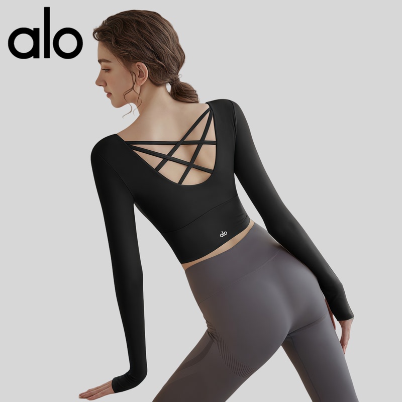 Aio Yoga Clothes for Women 2025 Yoga Long-Sleeved Tops Sports Fitness Training Clothes Professional Pilates Breathable Suit