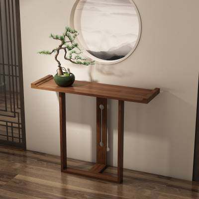 New Chinese-style solid wood porch table narrow simple incense case antique table entry corridor table against the wall strip case porch table case