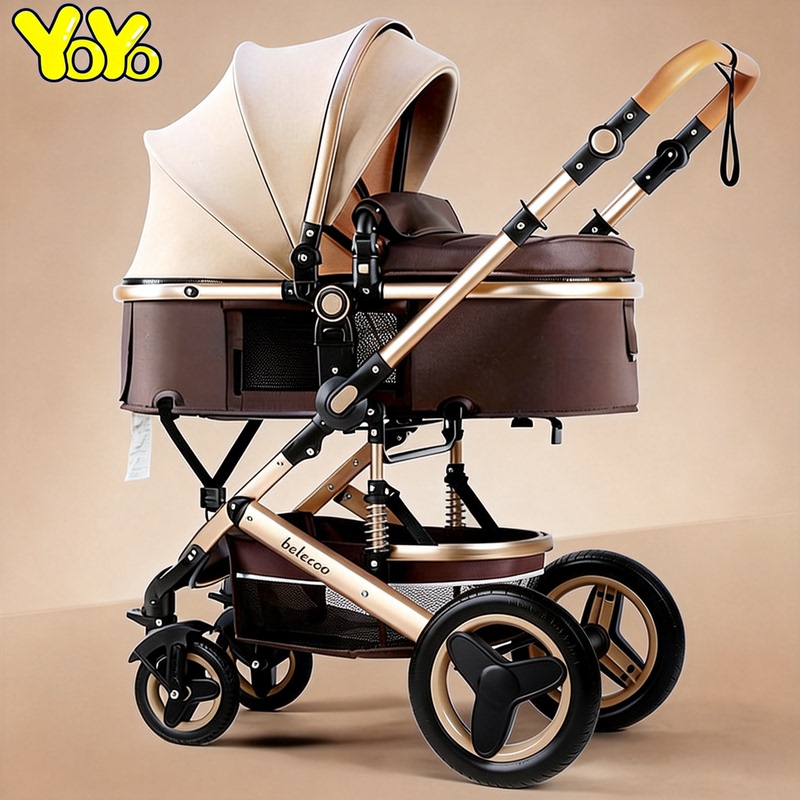 German Yoyo Baby Stroller Can Sit and Lie Down, Lightweight, Two-Way View, Foldable, Shock-Absorbing Newborn Baby Stroller