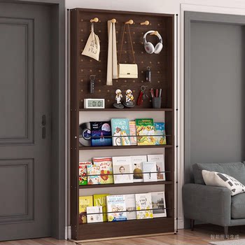 Ultra-thin storage rack behind the door of the hole-board bookshelf