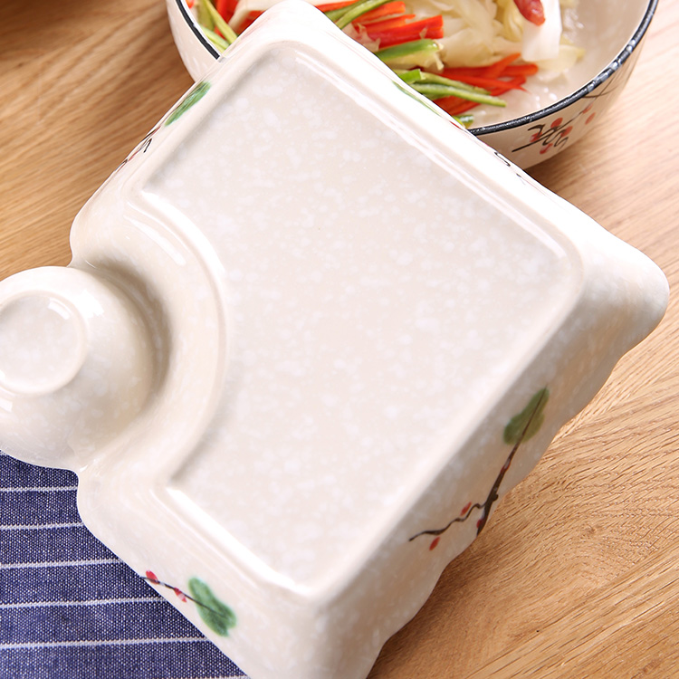 Dumplings dribbling vinegar dish creative household ceramics tableware, Japan and South Chesapeake food plate frame dish plate