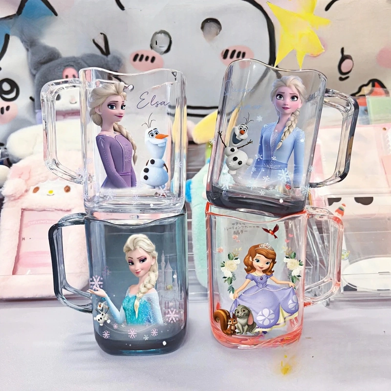 Princess Elsa Mouthwash Cup, Children's Home Toothbrushing Cup, Cartoon Wash Cup, Student High-Value Cute Toothbrush Holder for Girls