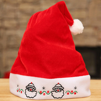 Children Christmas hat adult red Christmas hat Christmas hat Christmas decorations old man hat upscale gold velvet embroidered