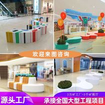 GRP Casual Chair Mall Hotel Beauty Chen Flower Pot Seats Outdoor Creative Rest Sitting Bench Landscape Tree Pool Manufacturer
