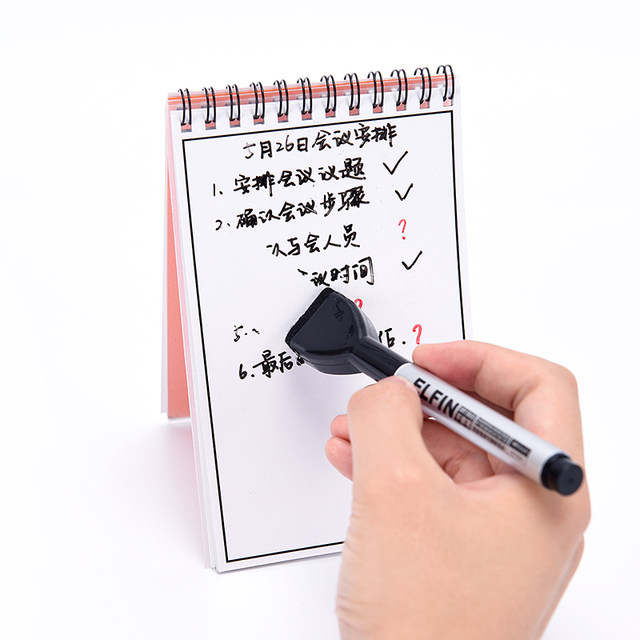 Yi Fei Elfinbook dry erase note matching dry erase pen 3 colors with brush head 6 pieces painting easy to erase