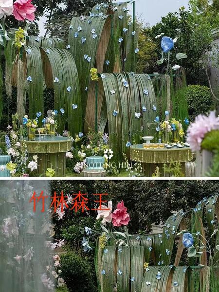 Bamboo Strips, Bamboo Rafts, Bamboo Weaving, Bamboo Rods, Wedding Decorations, Kindergarten, Square, Hotel Ceiling Design Decorations