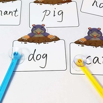 Ground Rat Game Literacy English Teaching Aids Classroom Toys Erasable large number of children Cards Percussion Kindergarten