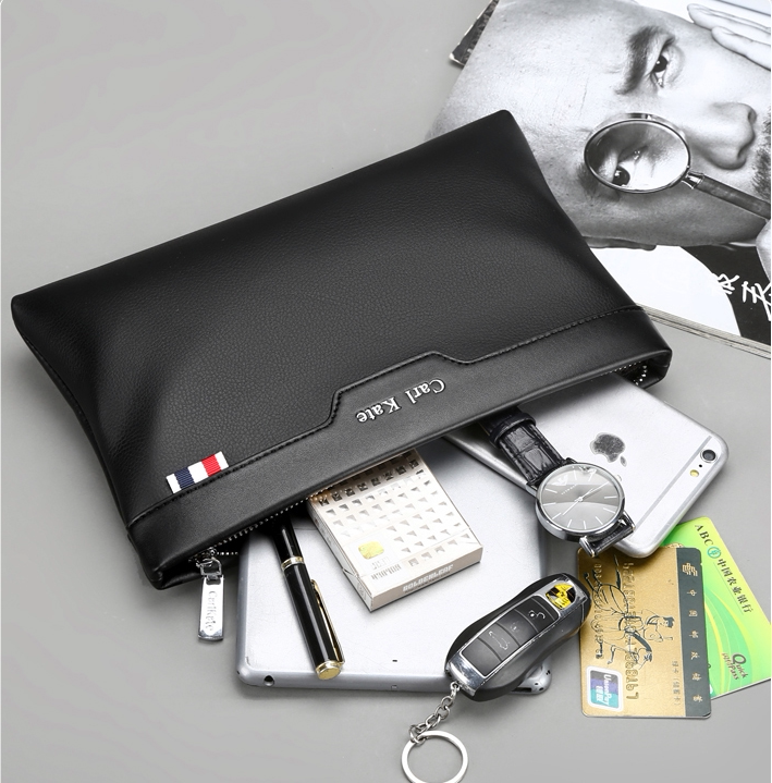 Genuine leather male bag Chauber handbag men's bag 2023 new clip handbag Handbag Letter Enveloping Business Casual Hands bag Cigarette Box-Taobao