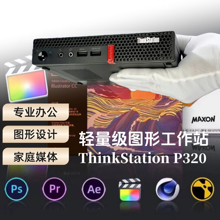 Lenovo Thinkstation P320 Mini Workstation for Design, Drawing, Video Editing, Office Work, High-Performance Small Computer