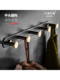 Italian Aisino Black Gold Bathroom Towel Hook, All-Copper Coat Hook, No-Drill Wall-Mounted, Light Luxury Style for Bathroom