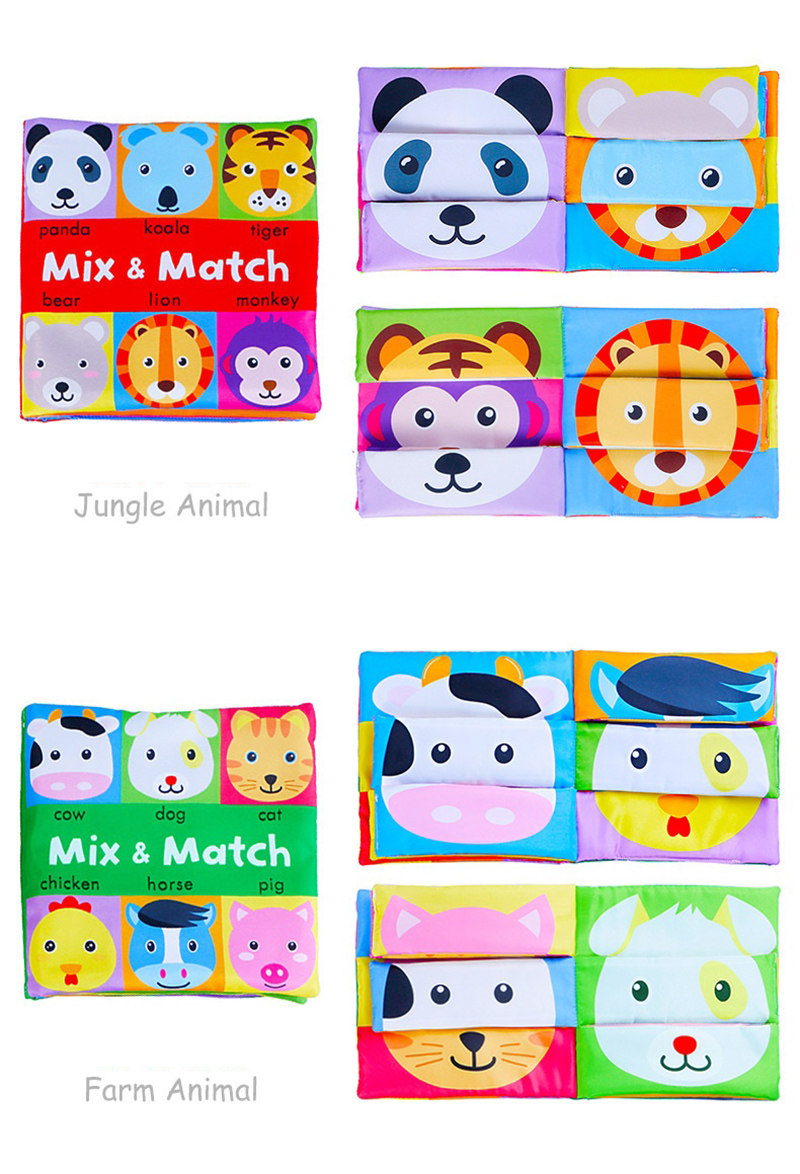 Ожерелье cartoon animal face matching cloth book torn baby stereo clo