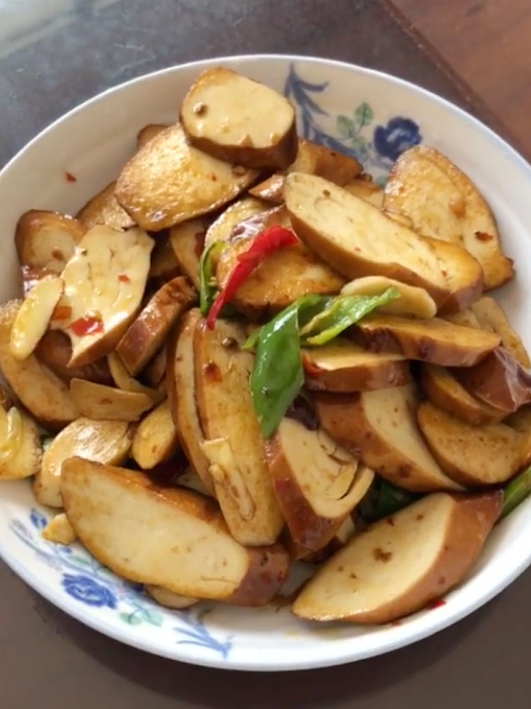 Authentic clamping of bamboo garden ham Hubei Jingzhou public security special production fragrant dry bean products farmhouse homemade vegetarian ham vegan chicken-Taobao